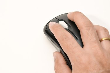 hand on wireless mouse