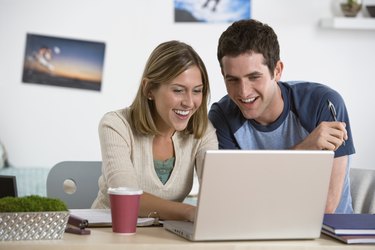 People working on laptop