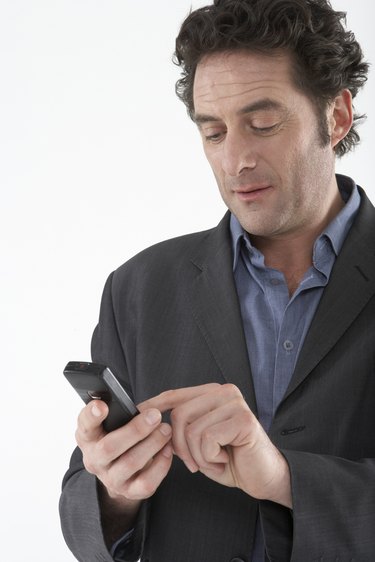 business professional on smart phone