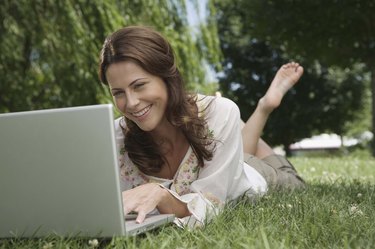 Woman with a laptop computer