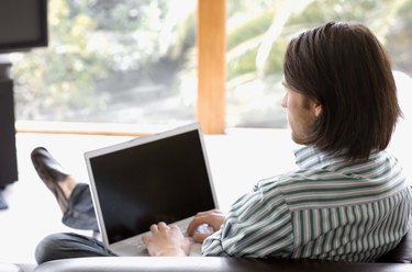 Man with a laptop computer