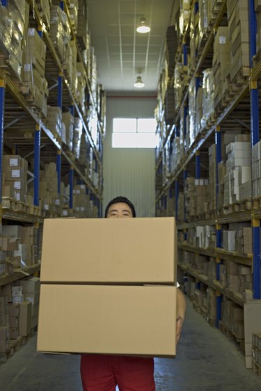 Worker in warehouse