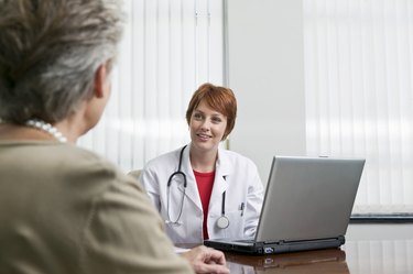 Doctor with patient