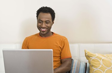 Man on laptop computer