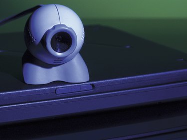 Video conference camera and laptop