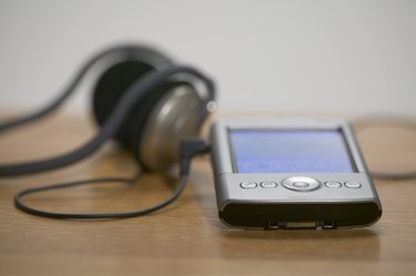 Headphones and a PDA