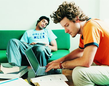 Two Male Students at Home