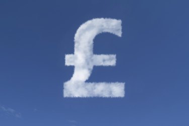 British Pound (Currency) Symbol in the form of a Cloud