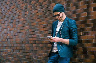Concept for stylish young man outdoors