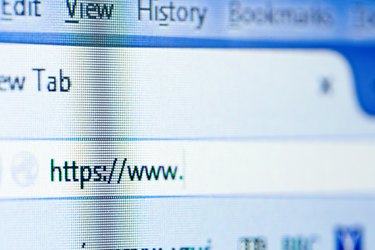 The Internet address bar on a computer