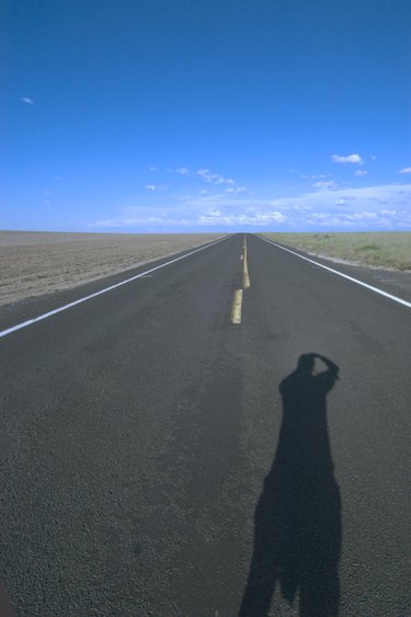Shadow On An Open Highway