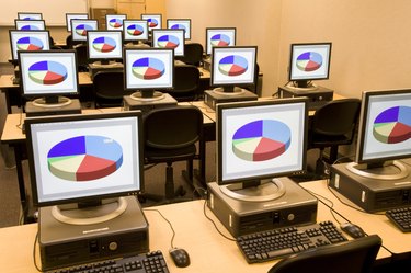 Computers in high school classroom