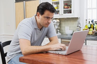 Man using laptop