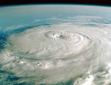 Satellite image of hurricane