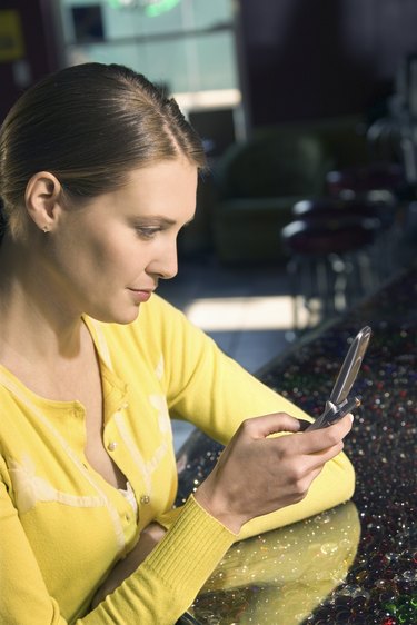 Woman using a cell phone