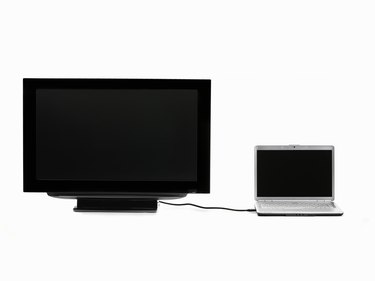 LCD HDTV connected to laptop