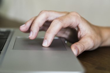 Hand on Trackpad