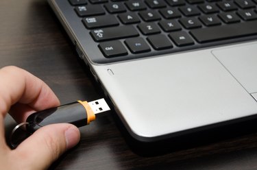 USB and laptop