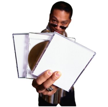 Man with CD and cases