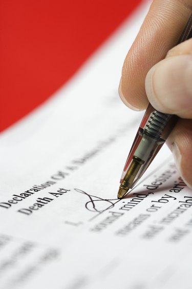 Signing legal document