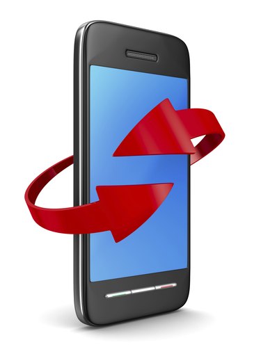 phone on white background. Isolated 3D image