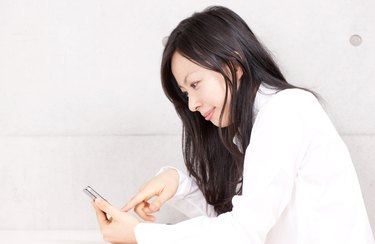 Businesswoman using a smartphone