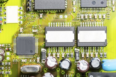 Macro photo of electronic circuit