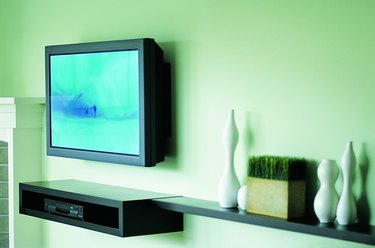 Flat Screen TV Mounted on Wall
