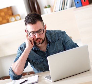 Young businessman working