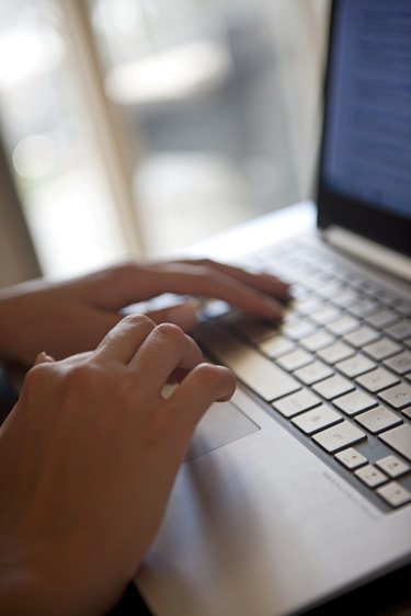 Woman checking the internet