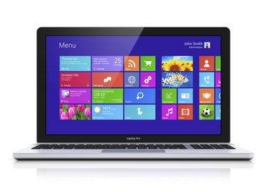 Modern laptop with touchscreen interface