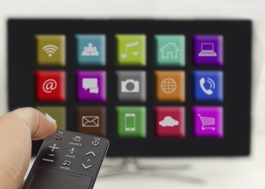 press the on/off button, smart tv with apps