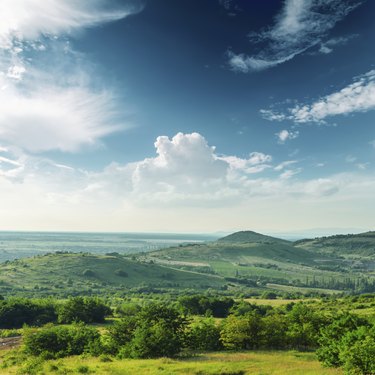 beautiful green mountain landscape in Carpathians