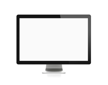 Blank computer monitor with clipping path