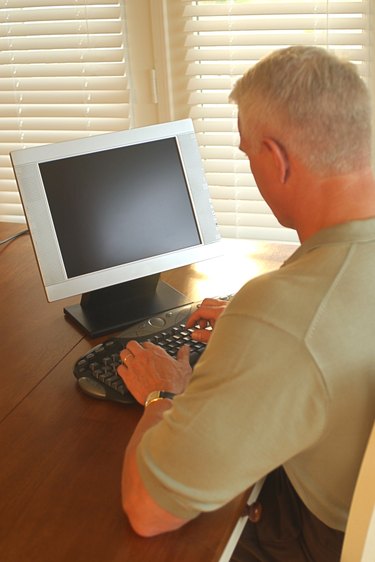 Man using computer