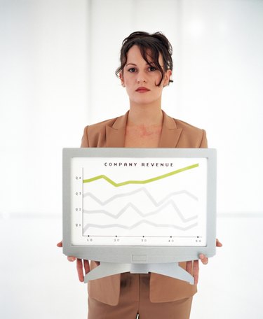 Businesswoman with chart