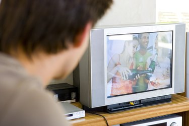 Man watching television