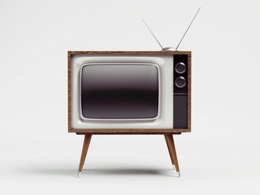 Retro TV with Clipping Path