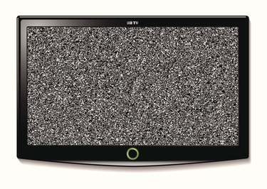 Modern LCD television with static interference and wide screen mode