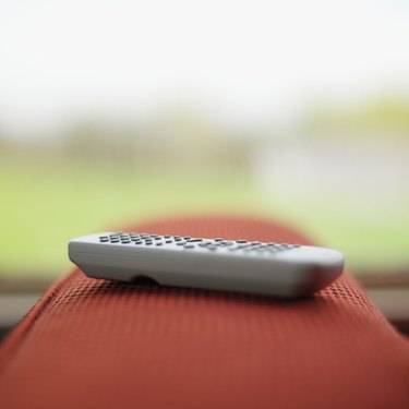 close-up of a remote control