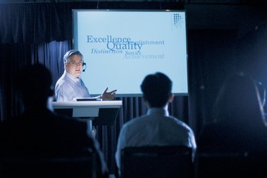 Man giving presentation