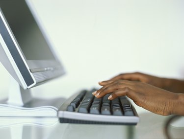 Person working on laptop