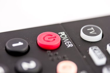 Red Power Button on TV Remote Control