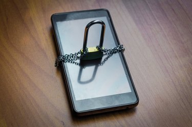 security concept. smartphone lock
