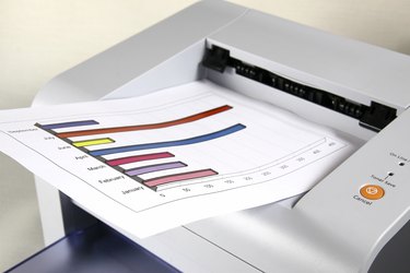 Printed sales report and laser printer