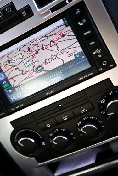 Close-up of GPS in vehicle