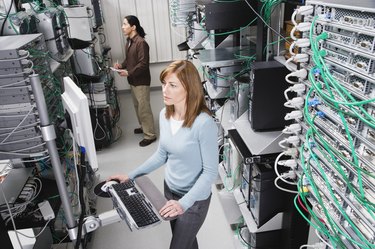 Computer Technicians in Server Room