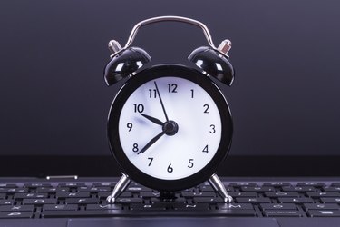 Alarm Clock on Laptop