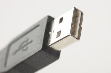 Close-up of USB computer plug