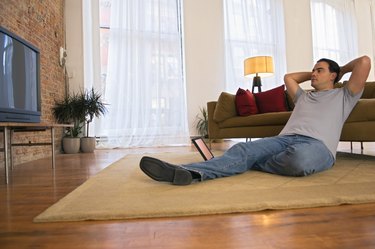 Man watching television